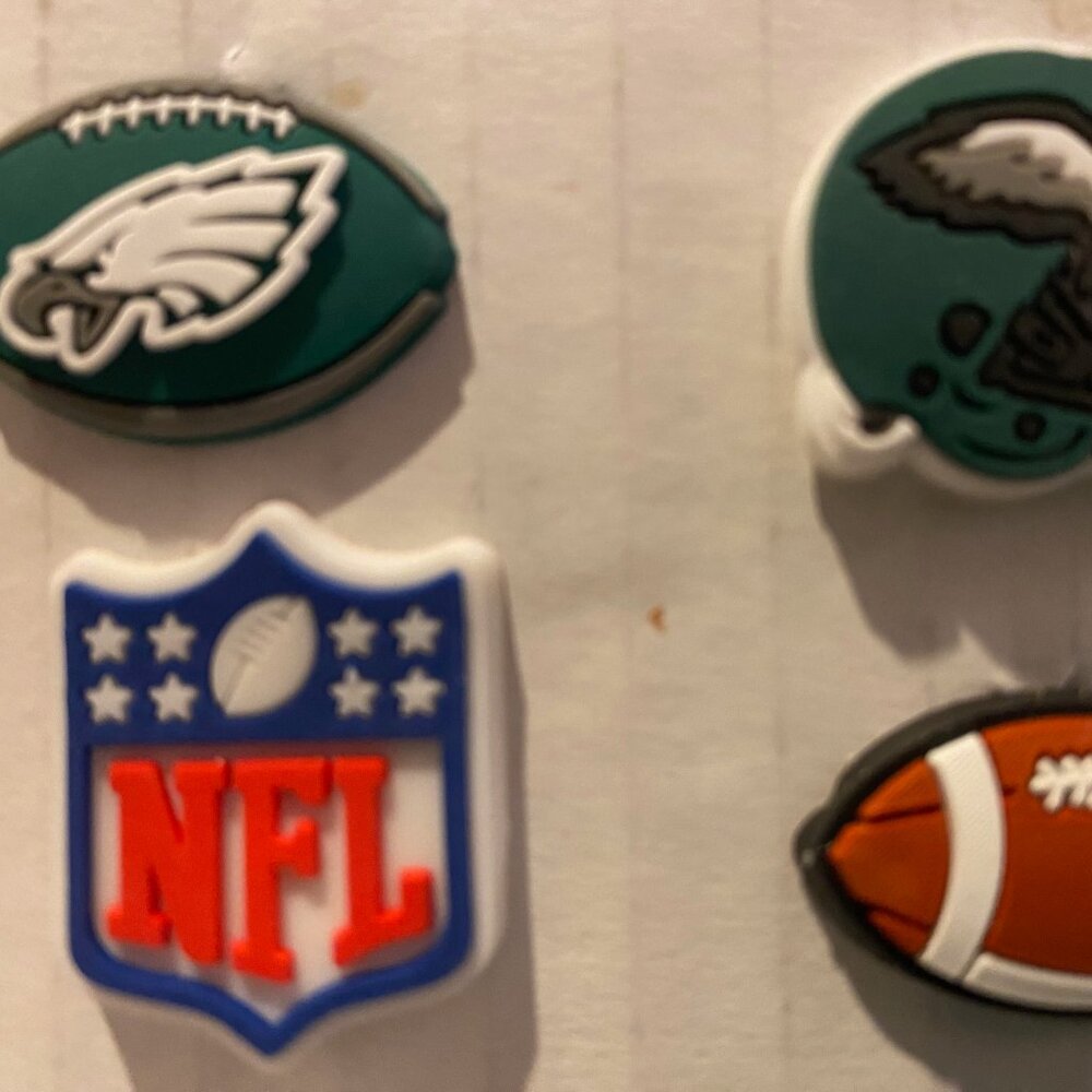 PHILADELPHIA EAGLES NFL SET OF 4 SHOE CHARMS FOR CROCS